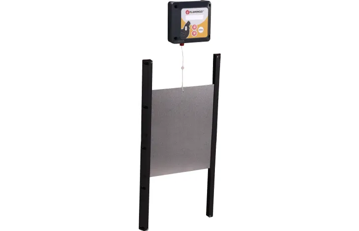 automatisch luik chicken protect grijs - flamingo